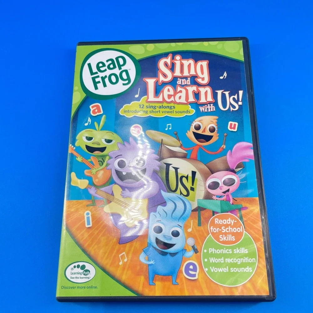 Leap Frog 4 DVD Lot Educational Math Phonics Shapes Home School Preschool Cases